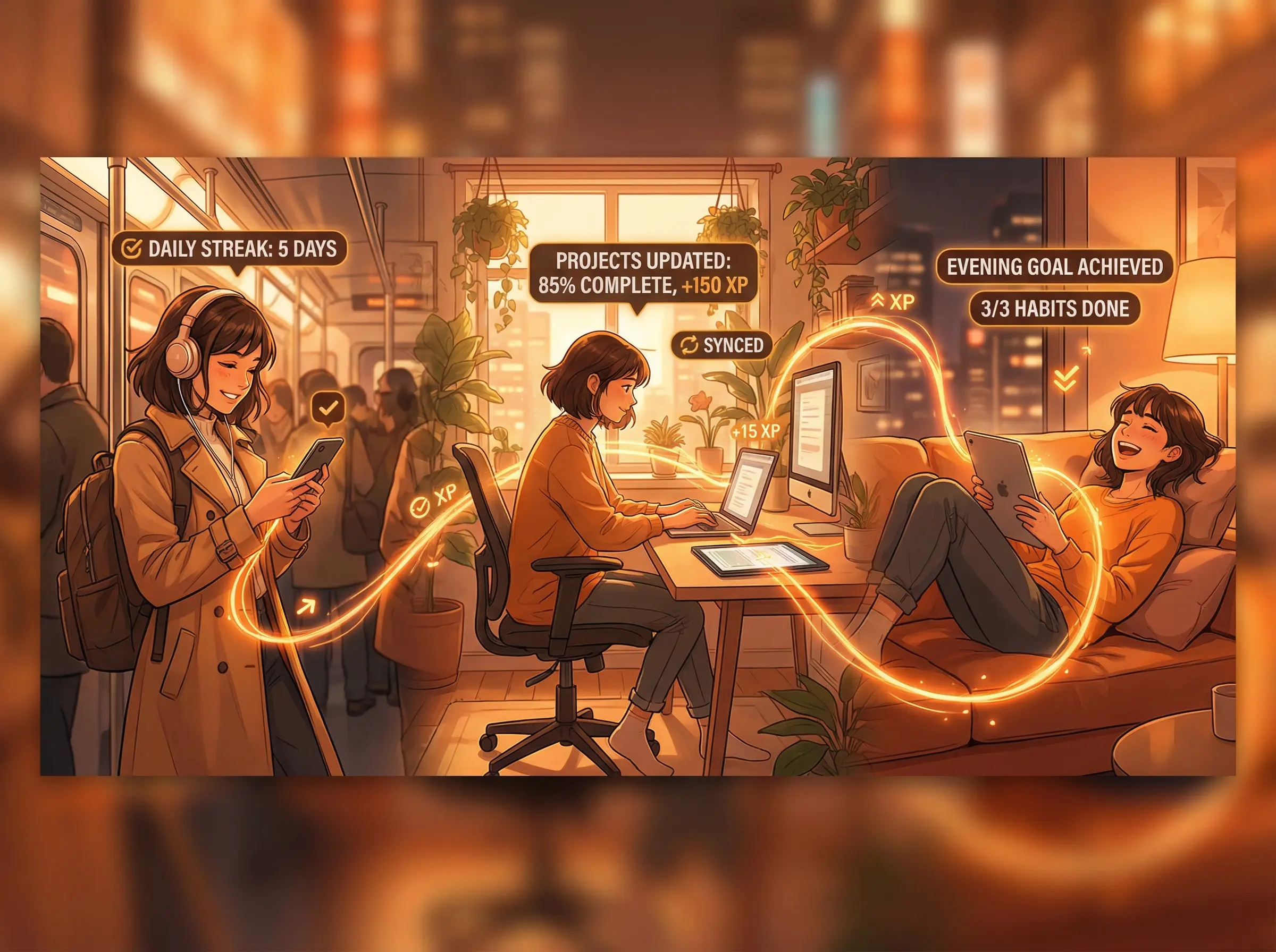 BeeDone ueberall: Nahtlose Produktivitaet auf Android, iOS und im Web